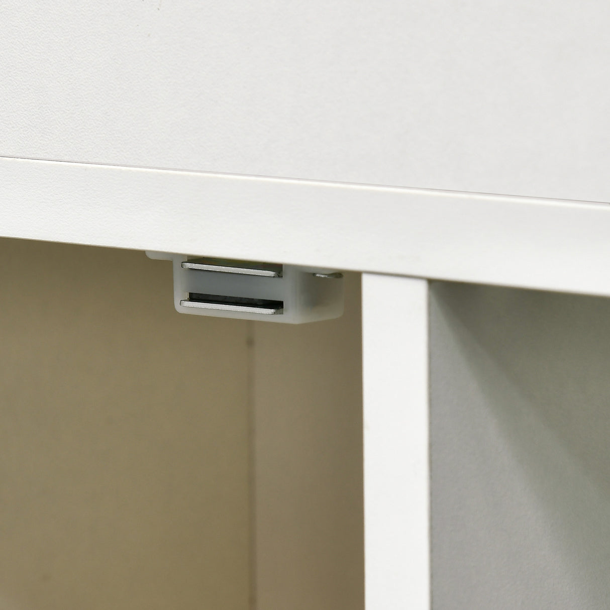 easycomfort easycomfort mobiletto bagno con porte scorrevoli ripiano regolabile e 4 ruote in truciolato e lega di alluminio 70x20x71cm bianco