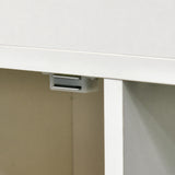 easycomfort easycomfort mobiletto bagno con porte scorrevoli ripiano regolabile e 4 ruote in truciolato e lega di alluminio 70x20x71cm bianco