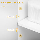 easycomfort easycomfort mobiletto bagno moderno con armadietto cassetto e mensola regolabile 60x30x120cm bianco