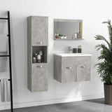 easycomfort easycomfort set mobili bagno con mobile lavabo 60cm e lavandino in ceramica colonna bagno e specchiera grigio