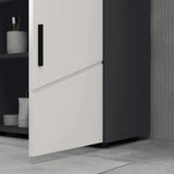 easycomfort easycomfort mobile sottolavabo bagno in legno con armadietto 2 ante 60x30x60cm grigio