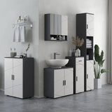 easycomfort easycomfort mobile sottolavabo bagno per piedistallo con armadietto 2 ante 60x30x60cm grigio