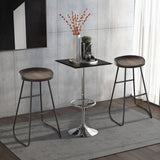 easycomfort easycomfort set 2 sgabelli alti da bar stile industriale in acciaio nero e legno ean 8055776915043