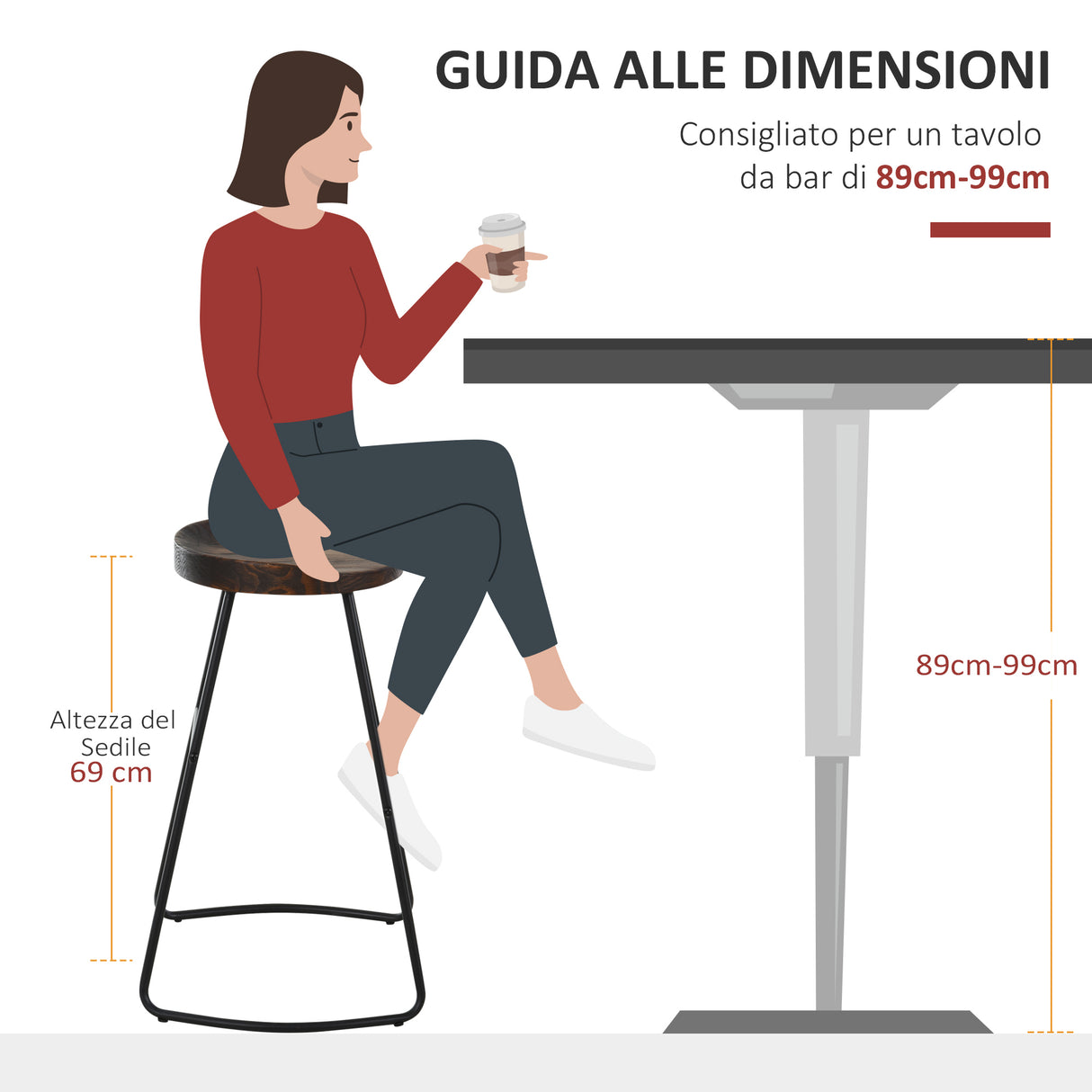 easycomfort easycomfort set 2 sgabelli alti da bar stile industriale in acciaio nero e legno ean 8055776915043