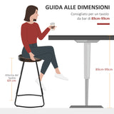 easycomfort easycomfort set 2 sgabelli alti da bar stile industriale in acciaio nero e legno ean 8055776915043