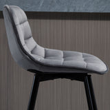 easycomfort easycomfort set 2 sgabelli da bar sedie imbottite stile nordico velluto grigio ean 8054144138626