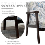 easycomfort easycomfort sedia per soggiorno poltroncina imbottita con braccioli legno e tessuto ean 8054144139586