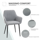 easycomfort easycomfort set 2 sedie imbottite moderne da cucina o soggiorno grigio chiaro ean 8055776914855