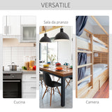 easycomfort easycomfort tavolo consolle a ribalta con vano mensola tavolino da salotto e cucina pieghevole salvaspazio color legno e bianco 118x80x72cm ean 8054144135571