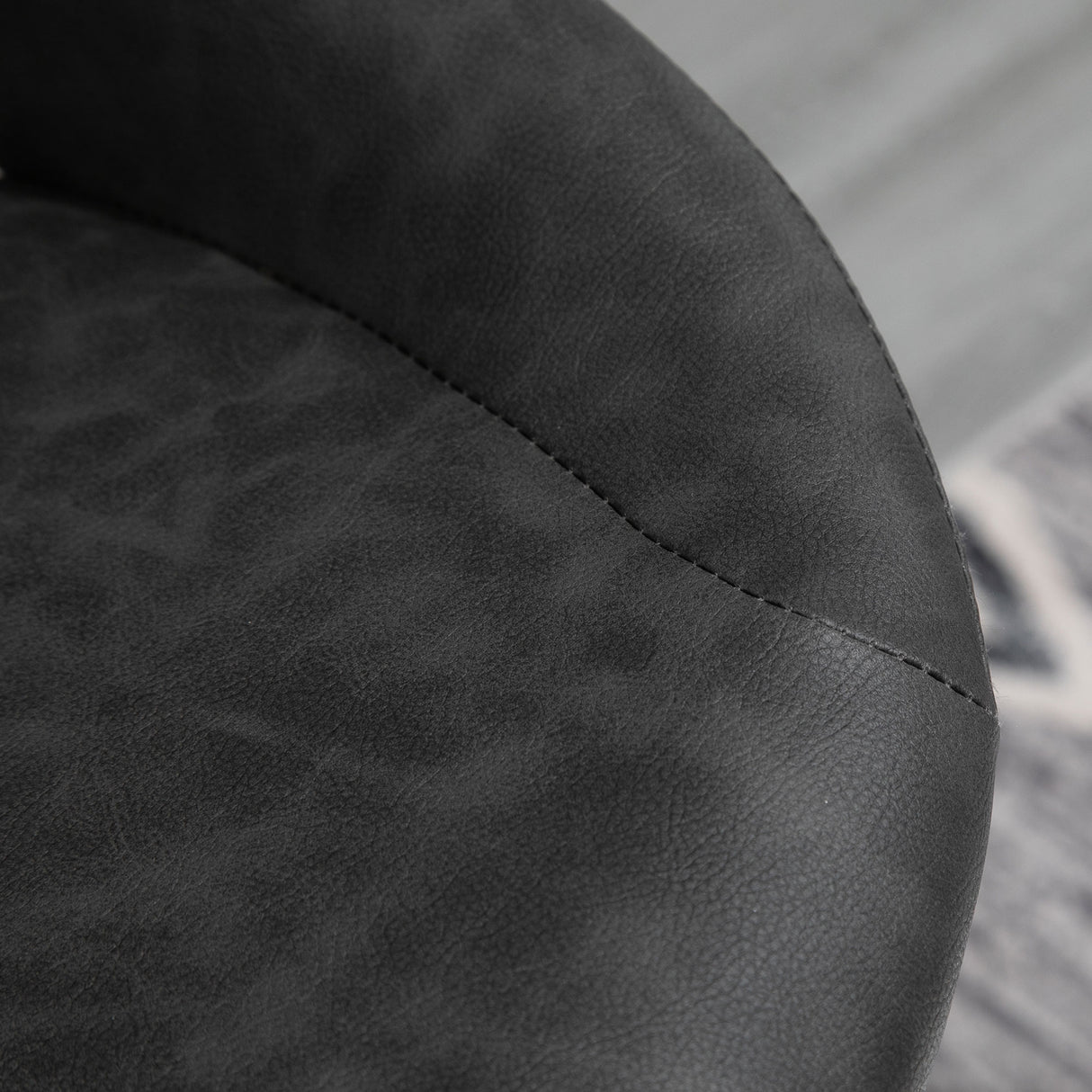 easycomfort easycomfort set 2 sgabelli da bar con altezza regolabile e poggiapiedi in similpelle e metallo grigio