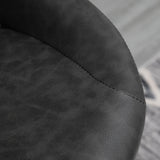 easycomfort easycomfort set 2 sgabelli da bar con altezza regolabile e poggiapiedi in similpelle e metallo grigio