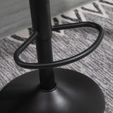 easycomfort easycomfort set 2 sgabelli da bar con altezza regolabile e poggiapiedi in similpelle e metallo grigio