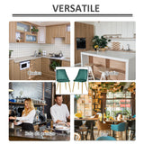 easycomfort easycomfort set 2 sedie moderne e imbottite da salotto soggiorno cucina sala da pranzo verde e oro