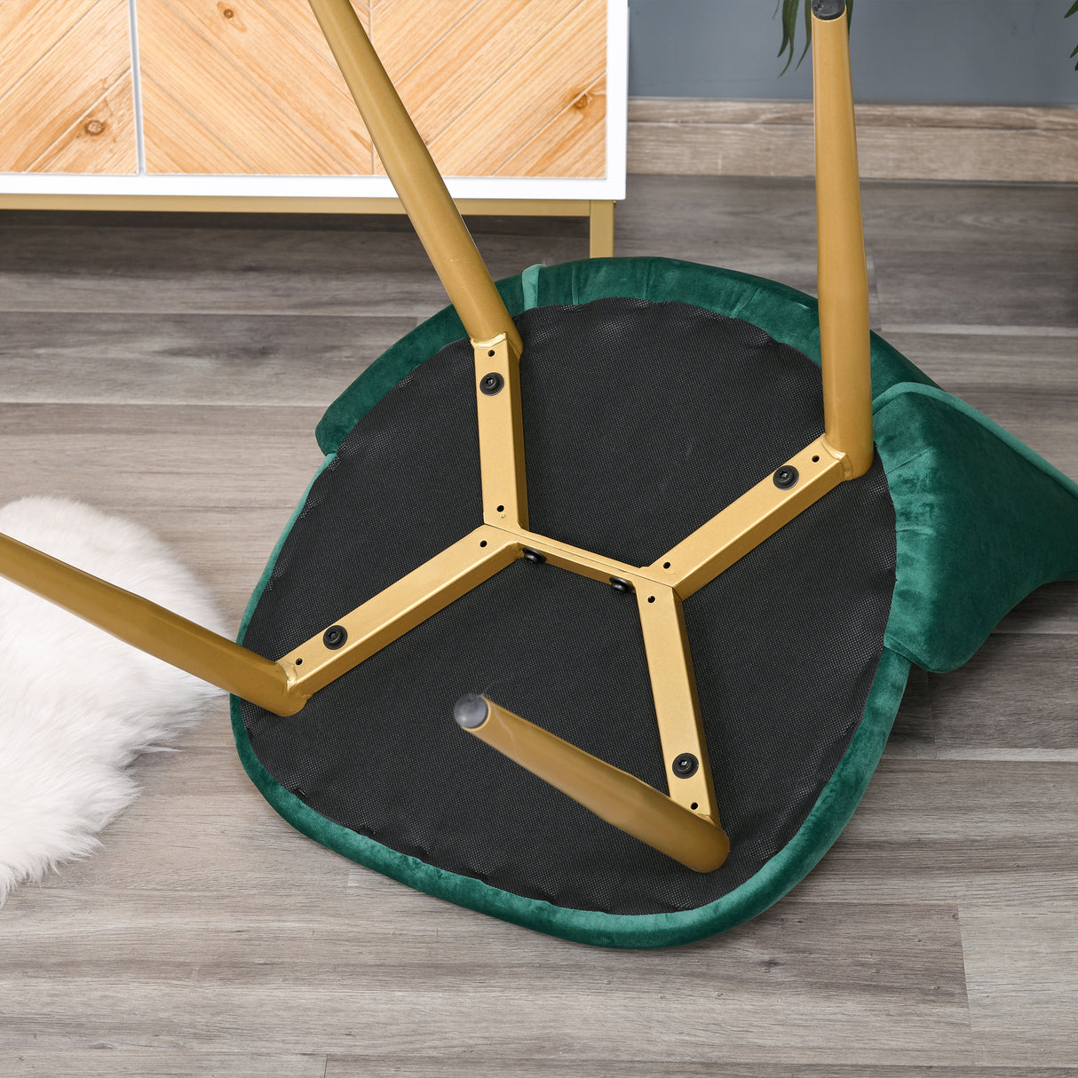 easycomfort easycomfort set 2 sedie moderne e imbottite da salotto soggiorno cucina sala da pranzo verde e oro