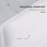 easycomfort easycomfort set 4 sedie imbottite stile moderno in metallo e tessuto bianco