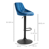 easycomfort easycomfort set 2 sgabelli da bar di design girevoli con altezza regolabile blu