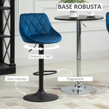 easycomfort easycomfort set 2 sgabelli da bar di design girevoli con altezza regolabile blu