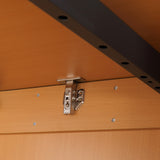 easycomfort easycomfort tavolo pieghevole da pranzo max 3 persone in truciolato e acciaio 75x144x144 5 cm color legno