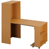 easycomfort easycomfort tavolo pieghevole da pranzo max 3 persone in truciolato e acciaio 75x144x144 5 cm color legno
