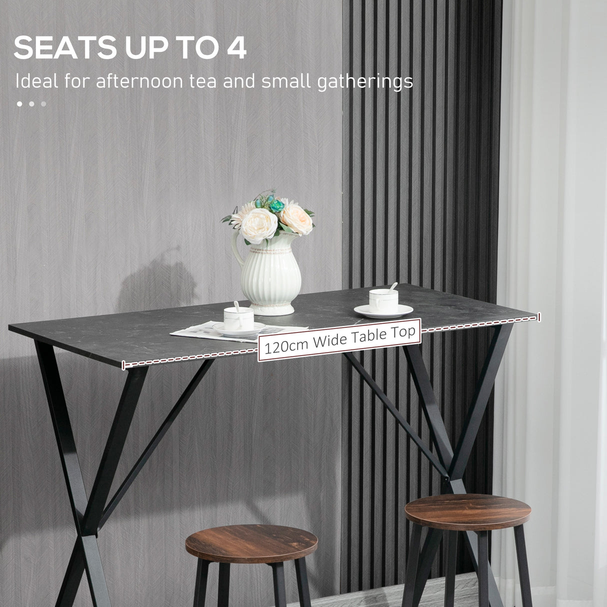 easycomfort easycomfort bancone bar e tavolo alto stile moderno industriale effetto marmo tavolo in legno e acciaio 120x60x102 cm nero