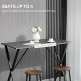 easycomfort easycomfort bancone bar e tavolo alto stile moderno industriale effetto marmo tavolo in legno e acciaio 120x60x102 cm nero