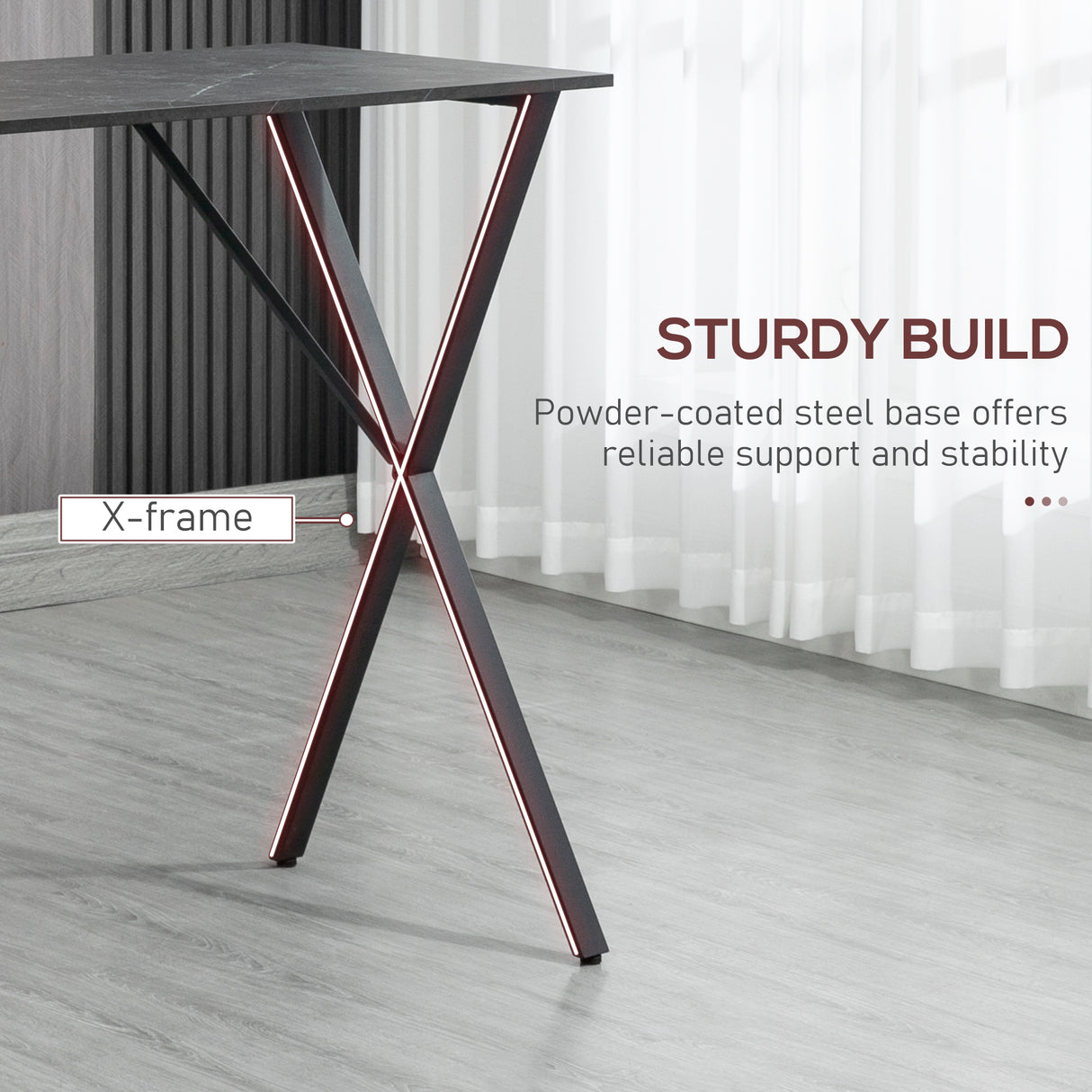 easycomfort easycomfort bancone bar e tavolo alto stile moderno industriale effetto marmo tavolo in legno e acciaio 120x60x102 cm nero