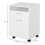 easycomfort easycomfort cassettiera portadocumenti da ufficio in legno con 2 scomparti e ruote bianco 40x35x60cm ean 8054111845441
