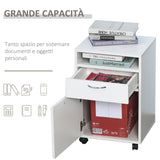 easycomfort easycomfort cassettiera portadocumenti da ufficio in legno con 2 scomparti e ruote bianco 40x35x60cm ean 8054111845441