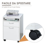 easycomfort easycomfort cassettiera portadocumenti da ufficio in legno con 2 scomparti e ruote bianco 40x35x60cm ean 8054111845441