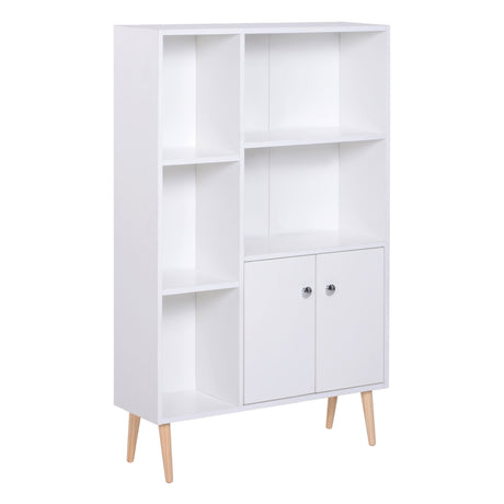 easycomfort easycomfort mobiletto libreria con piedini in legno di pino bianco 80 x 23 5 x 118cm ean 8054144130347