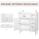 easycomfort easycomfort mobiletto con piedini in legno di pino bianco 80 x 29.5 x 96cm ean 8054111848046