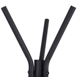 easycomfort easycomfort appendiabiti ad albero con 2 ripiani nero e marrone in metallo e legno ean 8054111843195