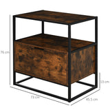 easycomfort easycomfort credenza stile industriale vintage in legno e metallo con 1 cassetto ean 8054144134451