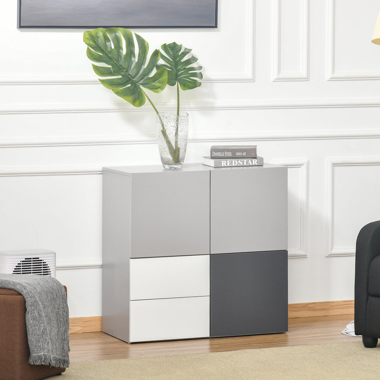 easycomfort easycomfort armadietto multiuso con cassetti e ante mobile soggiorno camera ufficio ean 8054111845472