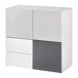 easycomfort easycomfort armadietto multiuso con cassetti e ante mobile soggiorno camera ufficio ean 8054111845472