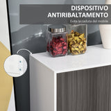 easycomfort easycomfort mobiletto armadietto multiuso per soggiorno cucina ufficio 2 cassetti e 2 armadietti con apertura a pressione grigio