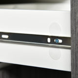 easycomfort easycomfort mobiletto armadietto multiuso per soggiorno cucina ufficio 2 cassetti e 2 armadietti con apertura a pressione grigio