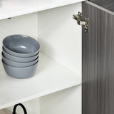 easycomfort easycomfort mobiletto armadietto multiuso per soggiorno cucina ufficio 2 cassetti e 2 armadietti con apertura a pressione grigio