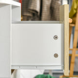 easycomfort easycomfort mobiletto multiuso con 3 ripiani aperti e cassetti mobile per soggiorno cucina ufficio in legno bianco 60x40x100cm