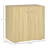 easycomfort easycomfort mobiletto multiuso a 2 ante per soggiorno o ufficio 70x39x70cm color legno