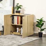 easycomfort easycomfort mobiletto multiuso a 2 ante per soggiorno o ufficio 70x39x70cm color legno