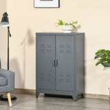easycomfort easycomfort mobiletto multiuso a 2 ante stile industriale armadietto metallico per casa e garage grigio