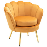 easycomfort easycomfort poltrona vintage di design in velluto giallo poltroncina da camera ean 8055776910246