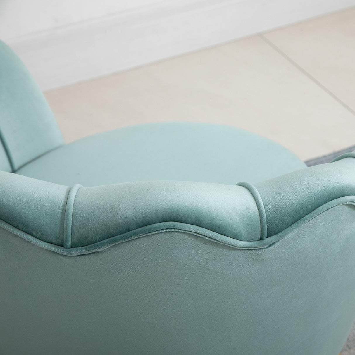 easycomfort easycomfort poltrona vintage di design in velluto verde poltroncina da camera con schienale alto 76x67x74cm