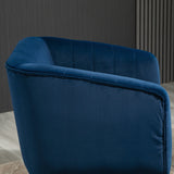easycomfort easycomfort poltroncina moderna stile nordico copertura velluto e gambe in legno blu ean 8055776914145
