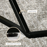 easycomfort easycomfort tavolino da salotto moderno con piano effetto marmo e struttura in mdf e acciaio 81x70x51 2 cm nero