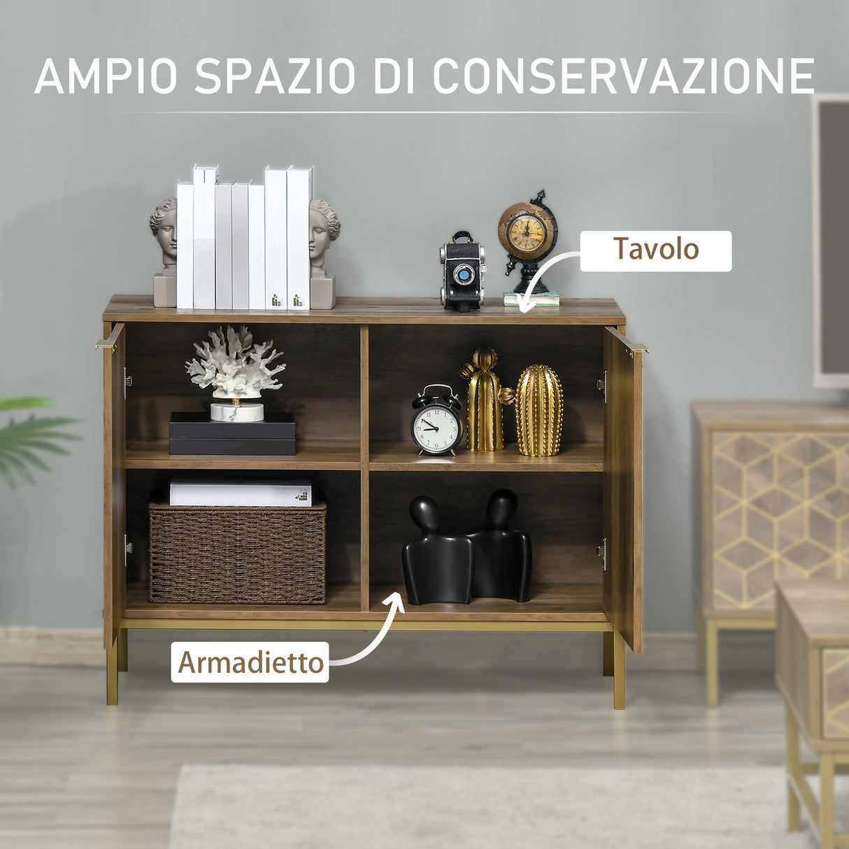 easycomfort easycomfort mobile da ingresso moderno con decori dorati e gambe in acciaio 99x39x75 5cm