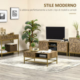 easycomfort easycomfort tavolino da salotto rettangolare con cassetto e 2 ripiani aperti 100x59x42 8cm