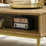 easycomfort easycomfort tavolino da salotto rettangolare con cassetto e 2 ripiani aperti 100x59x42 8cm