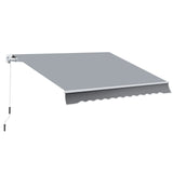 easycomfort easycomfort tenda da sole per esterno avvolgibile a manovella in metallo e alluminio 395x245cm grigio